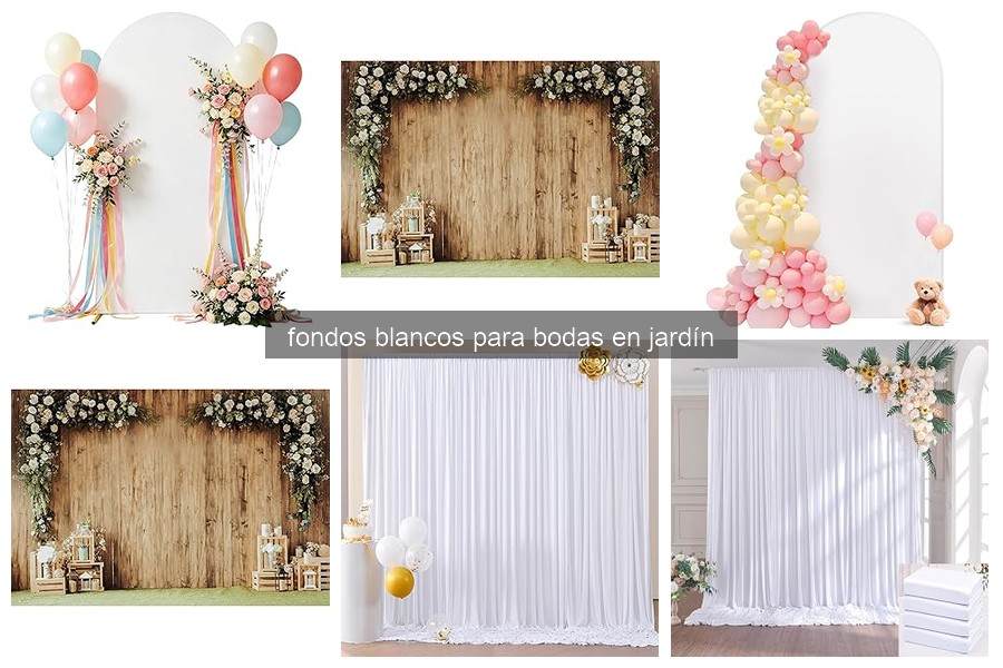 Comparativa de fondos blancos para bodas en jardín 2026