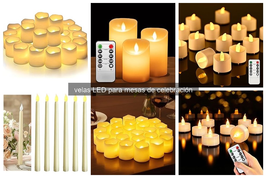 Comparativa de las Mejores Velas LED para Mesas de Celebración