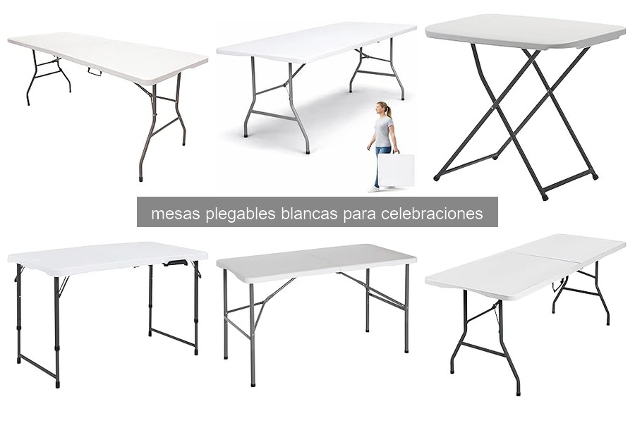 Comparativa de mesas plegables blancas para celebraciones