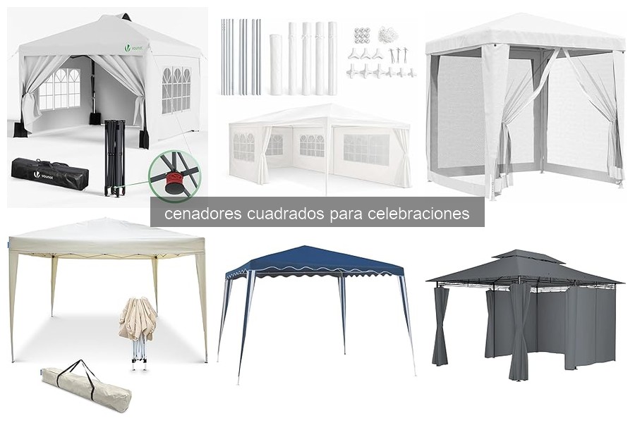 Guía para instalar cenadores cuadrados en celebraciones