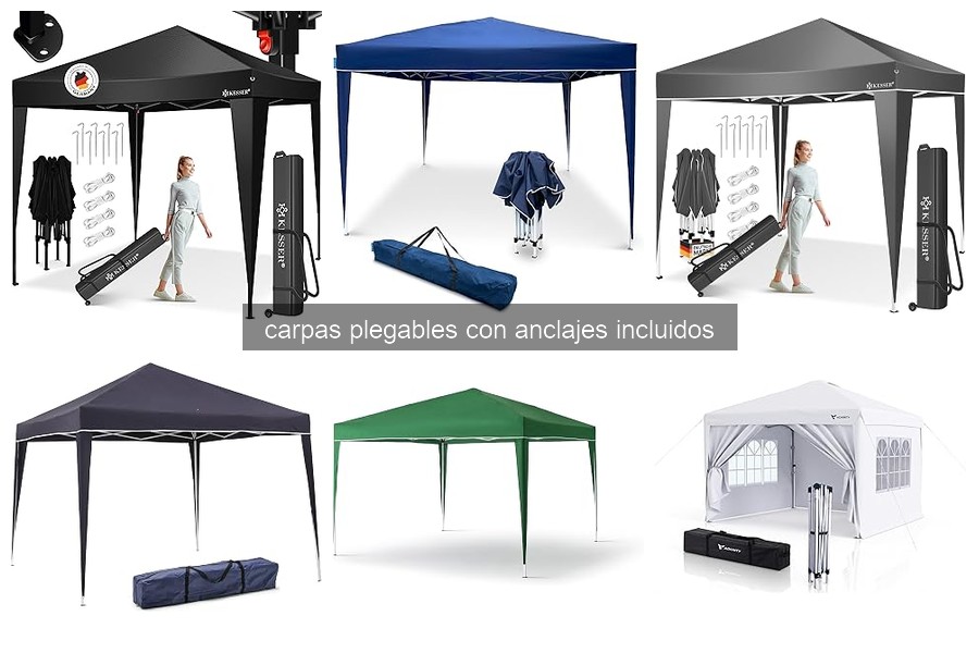 Mejores carpas plegables con anclajes para eventos al aire libre
