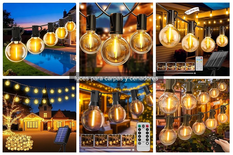 Mejores luces para carpas y cenadores: comparativa 2026