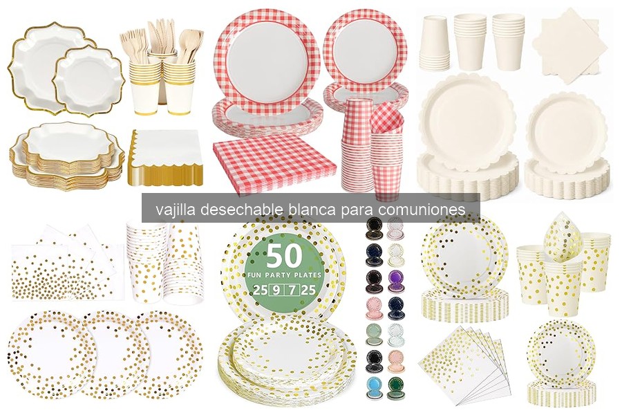 Mejores marcas de vajilla desechable blanca para comuniones