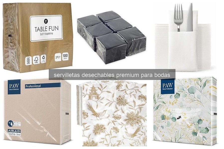 Mejores servilletas desechables premium para bodas en 2026