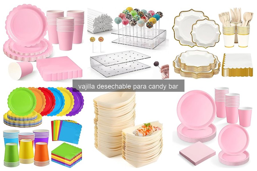 Mejores vajillas desechables para candy bar en 2026