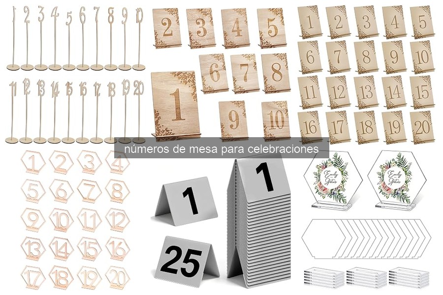 ¿Qué son los números de mesa y su uso en celebraciones?