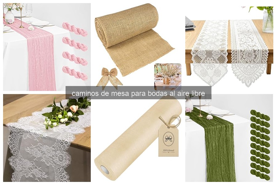 Tipos de caminos de mesa para bodas al aire libre 2026