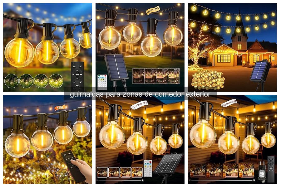 Tipos de guirnaldas para comedor exterior: ¡Elige la ideal!