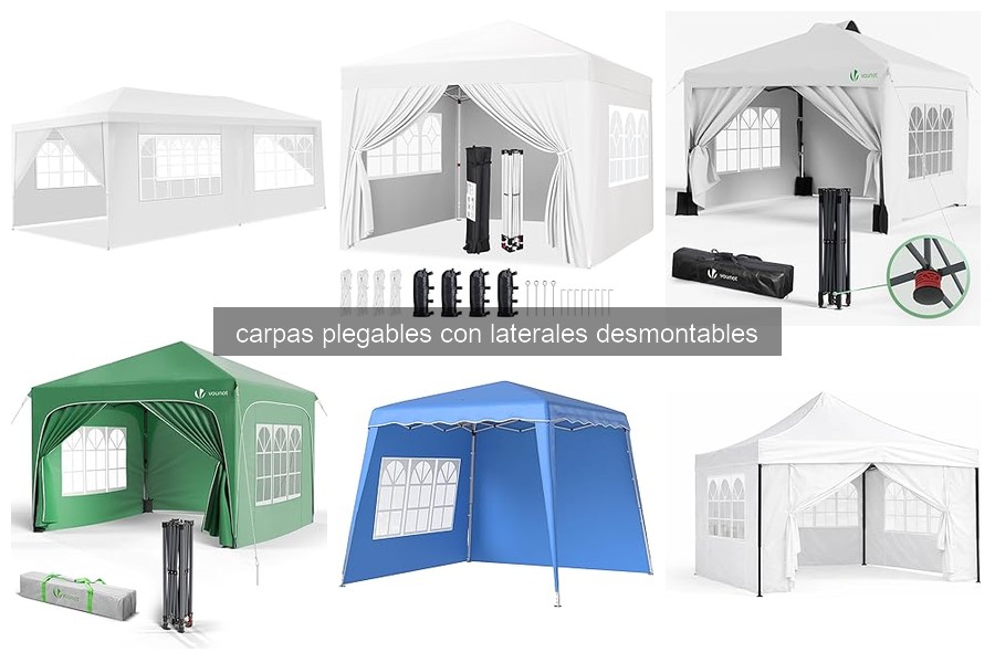 Ventajas y desventajas de carpas plegables con laterales desmontables