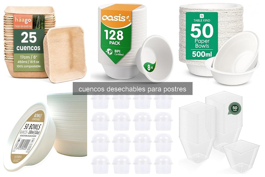 Ventajas y desventajas de cuencos desechables para postres